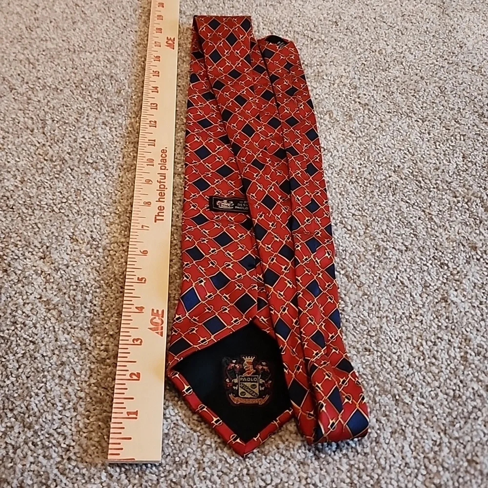 Gucci Tie Red, Blue And Gold,‎ Authenticated